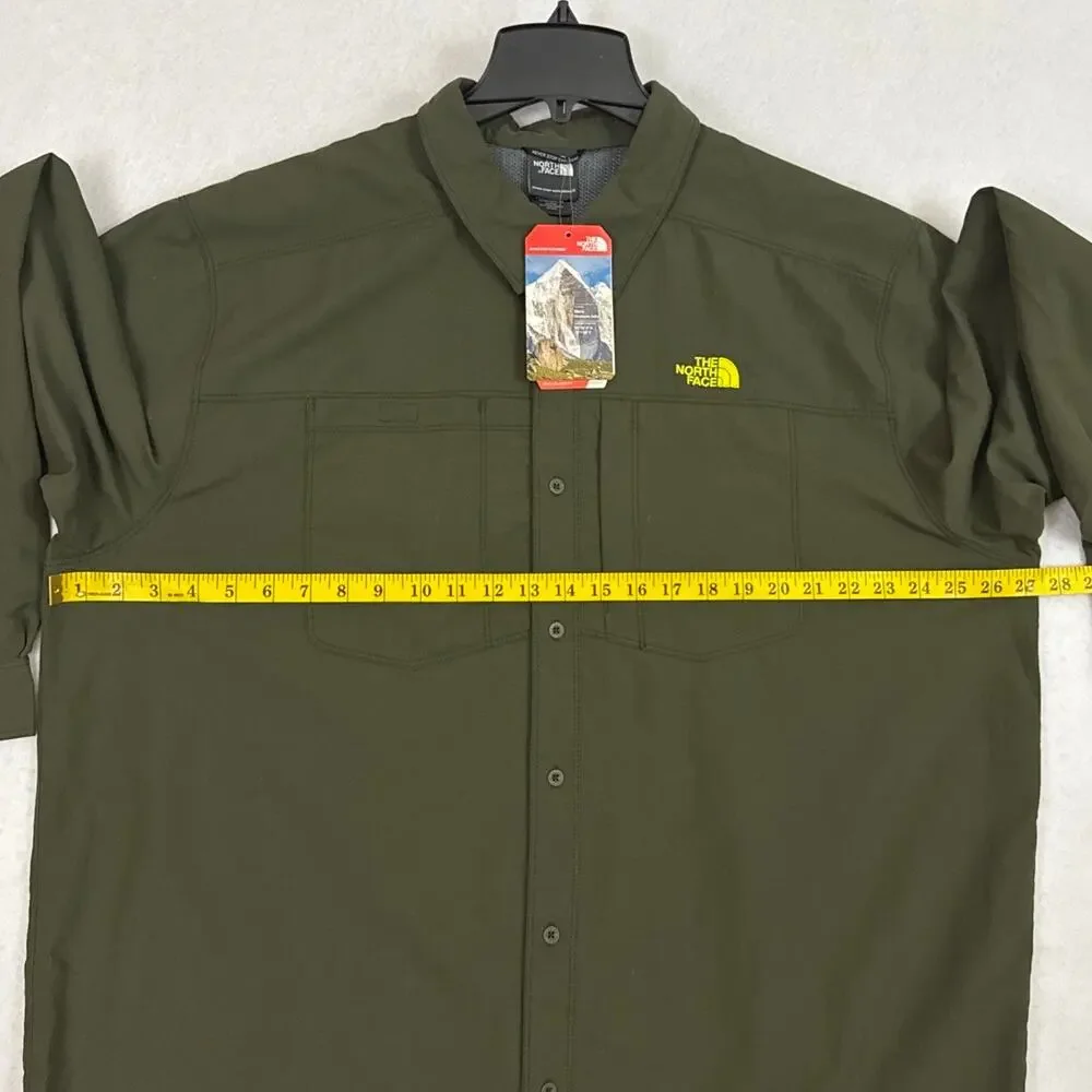 The North Face Shirt Mens XXL Green Paramount Woven Long Sleeve UPF 50 NWT
